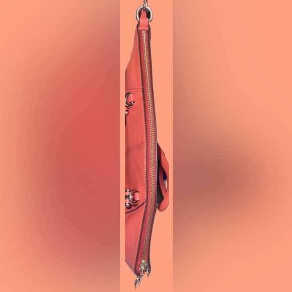 Coach Prairie Leather Satchel Crossbody Strap Lovely Orange Color Excellent Cond - Picture 11 of 17